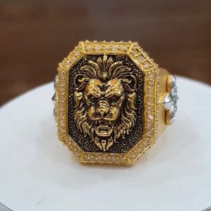 Majestic Lion Emblem Ring